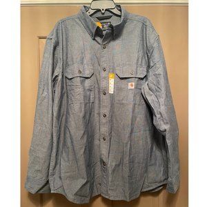 NWT Carhartt Loose Fit Midweight Chambray Long Sleeve size XL